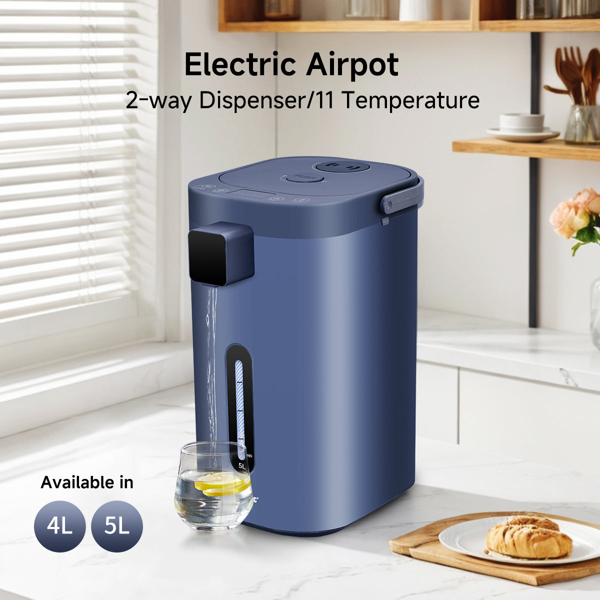 5L Electric Airpot 11 Temperature, Instant Hot Water Dispenser (PPA80/5)
