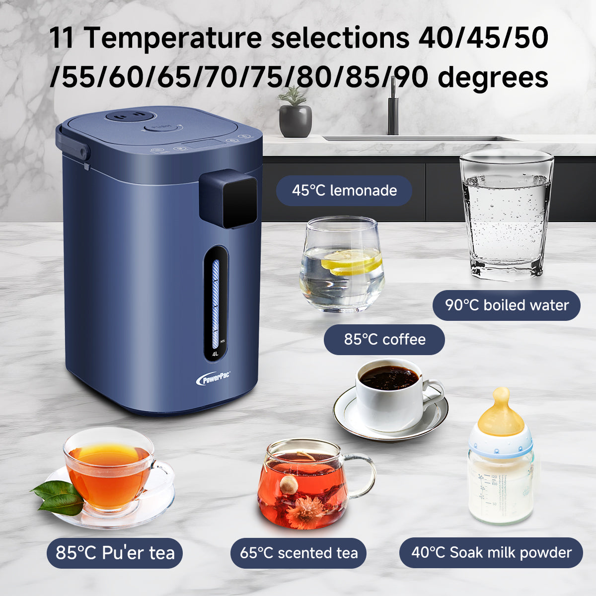 5L Electric Airpot 11 Temperature, Instant Hot Water Dispenser (PPA80/5)