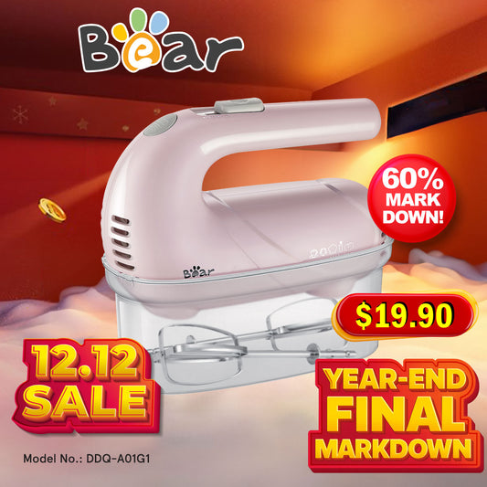 Bear Hand Mixer With 5 Speeds & Eject Function (DDQ-A01G1)