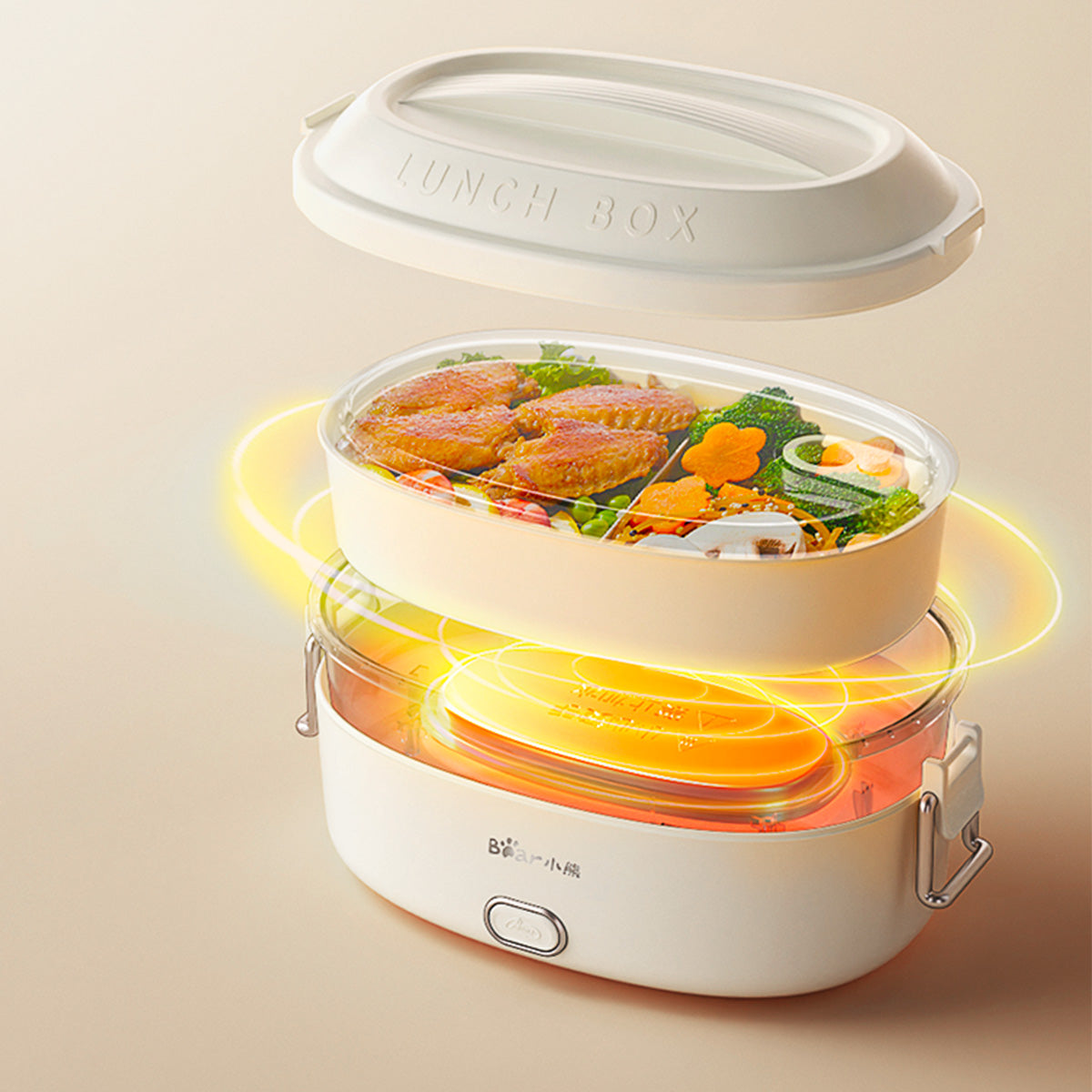 Bear 1.0L Lunch box Electric Lunch Box with Detachable Non-stick inner pot / Mini Rice Cooker (DFH-D10Y1)