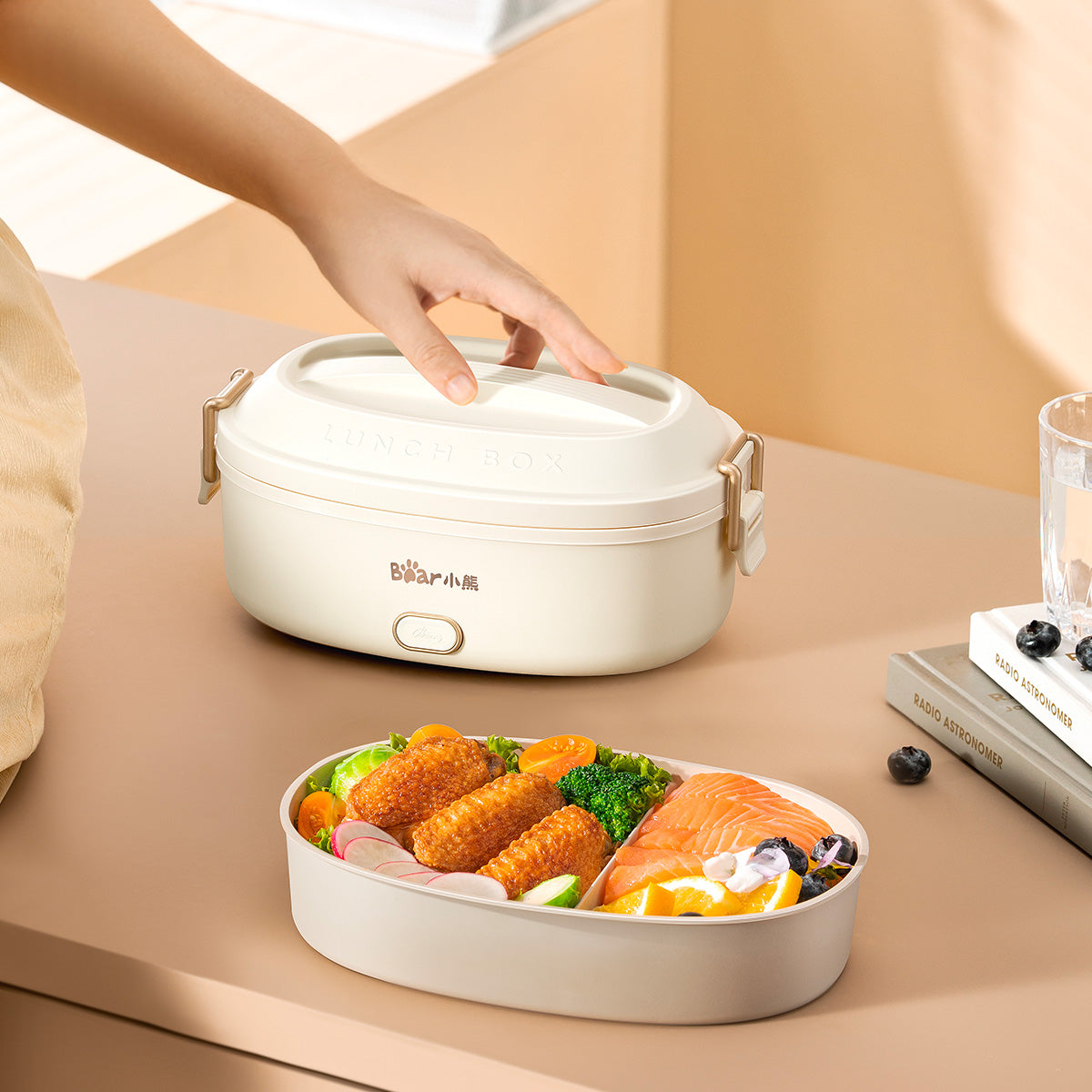 Bear 1.0L Lunch box Electric Lunch Box with Detachable Non-stick inner pot / Mini Rice Cooker (DFH-D10Y1)