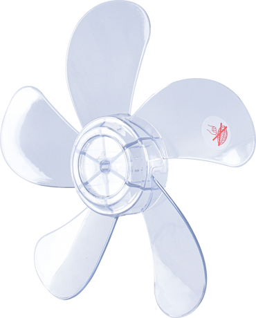 Fan Blade Replacement – 12” Fan Blade, 5 Blades, for Desk / Stand / Wall Fan, ABS material, colourless & transparent, FBC125B
