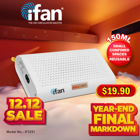 iFan Thirsty Hippo Dehumidifier, Dehumidifier, Rechargeable Moisture Absorber | Reusable, IF3251