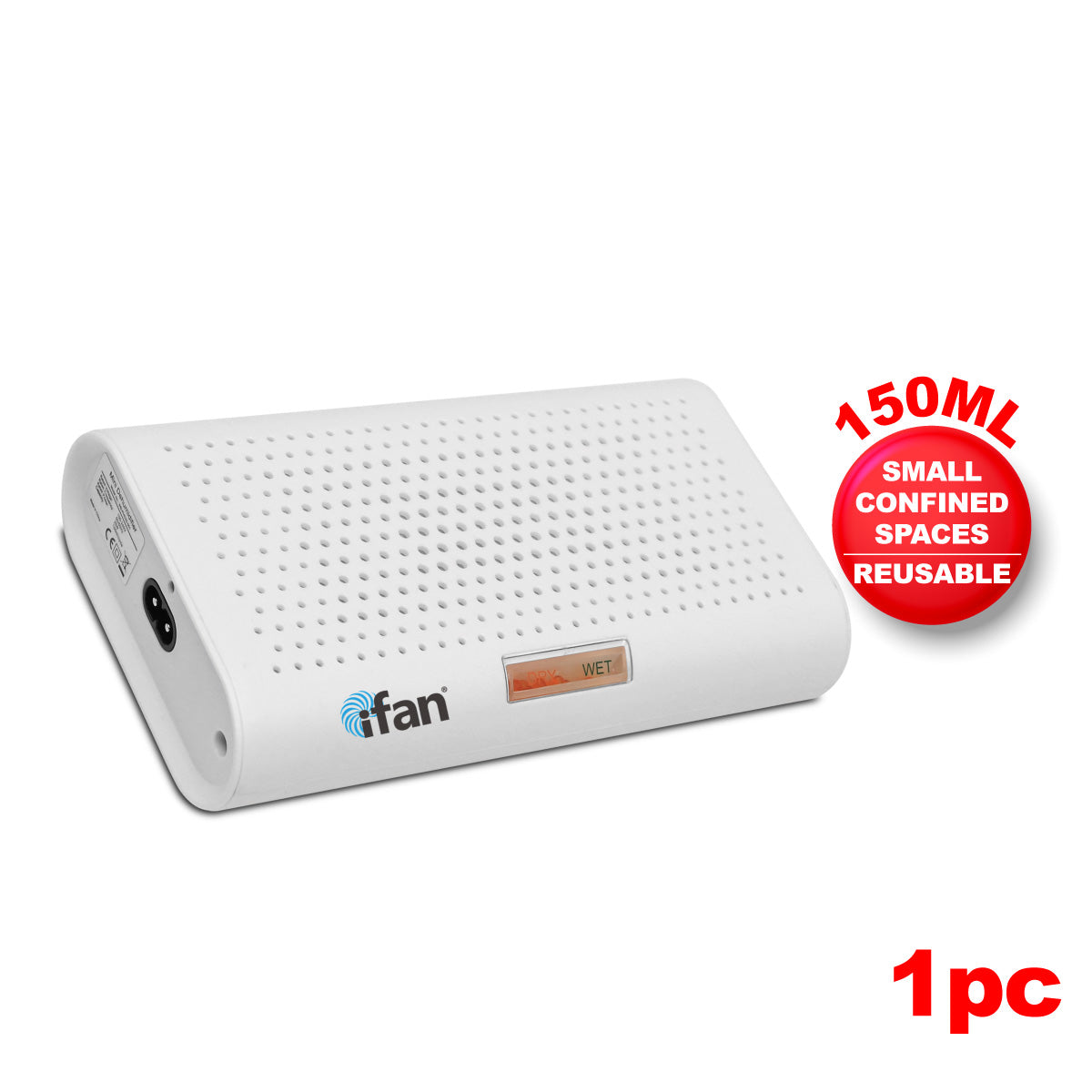 iFan Thirsty Hippo Dehumidifier, Dehumidifier, Rechargeable Moisture Absorber | Reusable (IF3251)