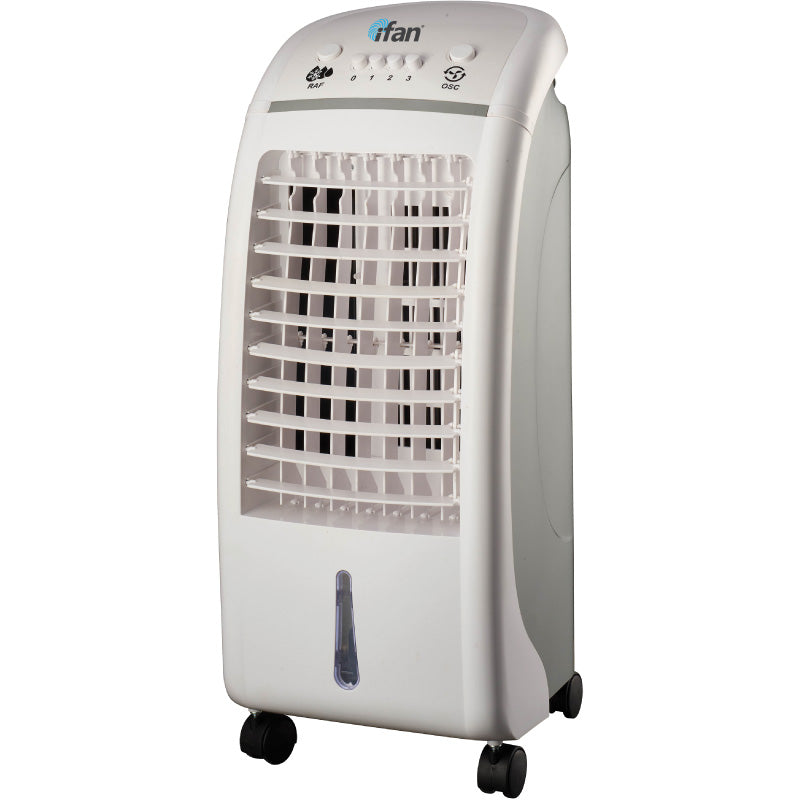 iFan Evaporative Air Cooler – Strong Vortex Airflow, Oscillation, Dust Filter, Efficient, Quiet, 6L Water Tank, 3-Speed, white, IF7310