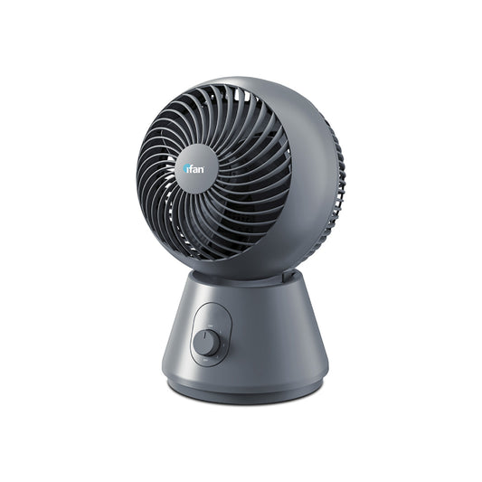 iFan 8" Air Circulator Fan – Concentrated Airflow, Desk Fan, Adjustable Tilt, Oscillation, Portable, Silent, 3-Speed, black, IF7400