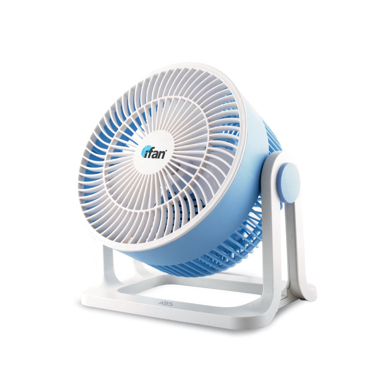 iFAN 8" Air Circulator Fan – 3 Speed, Turbo Airflow, 90° Adjustable Tilt, Overheat Protection, Compact & Lightweight Design, IF7408