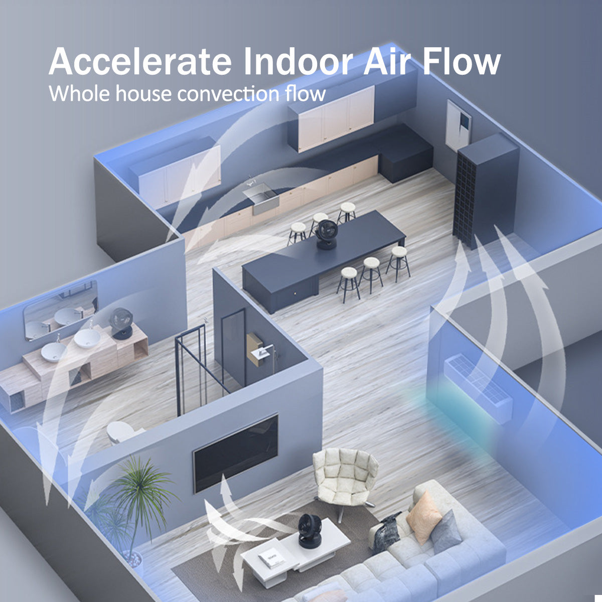 iFan 9" Air Circulator Fan with Oscillation – 3 Speed, Silent, Powerful, Portable, IF7409