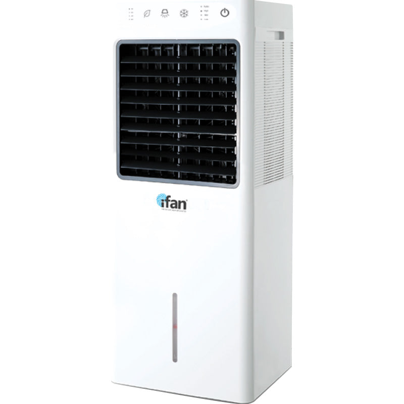 iFan Evaporative Air Cooler – Remote Control, Turbo, Oscillation, Dust Filters, Air Purifier, Ionizer, 11L Water Tank, 4-Speed, white, IF7880