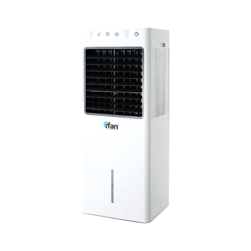 iFan Evaporative Air Cooler – Remote Control, Turbo, Oscillation, Dust Filters, Air Purifier, Ionizer, 11L Water Tank, 4-Speed, white, IF7880