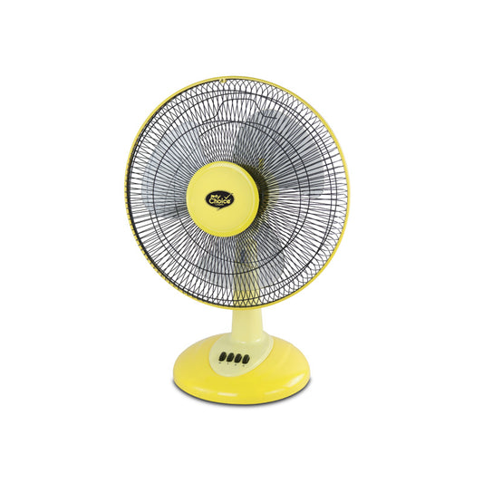 My Choice 16" Desk Fan – High Velocity, Adjustable Tilt, Oscillation, Quiet, Durable, Overheat Protection, 3-Speed, yellow, MC505