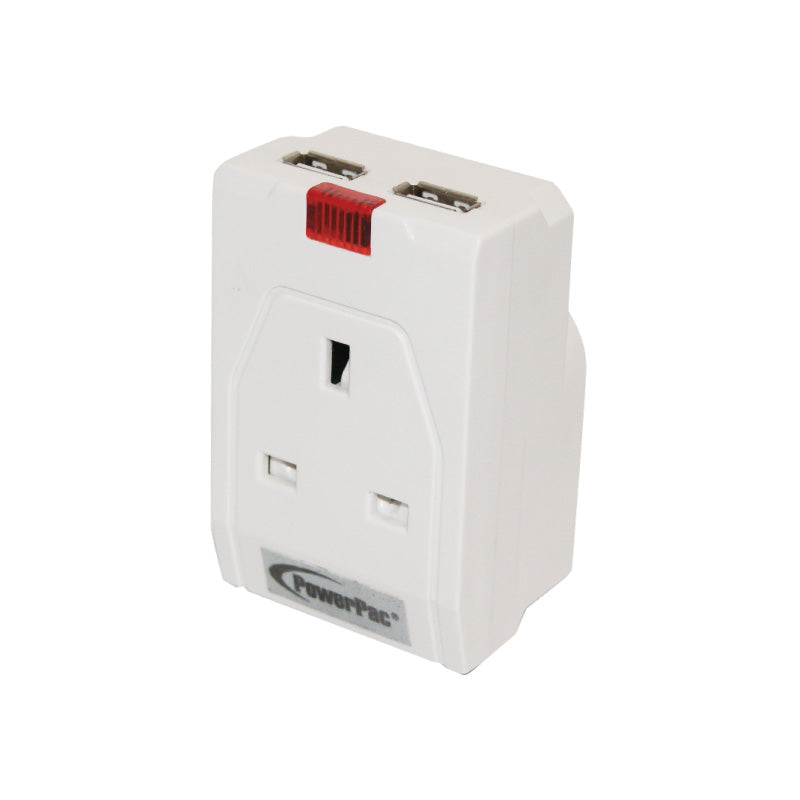 3 Pin Adapter with USB Charger, USB Charger, USB Adapter 2.1A (PP010U)
