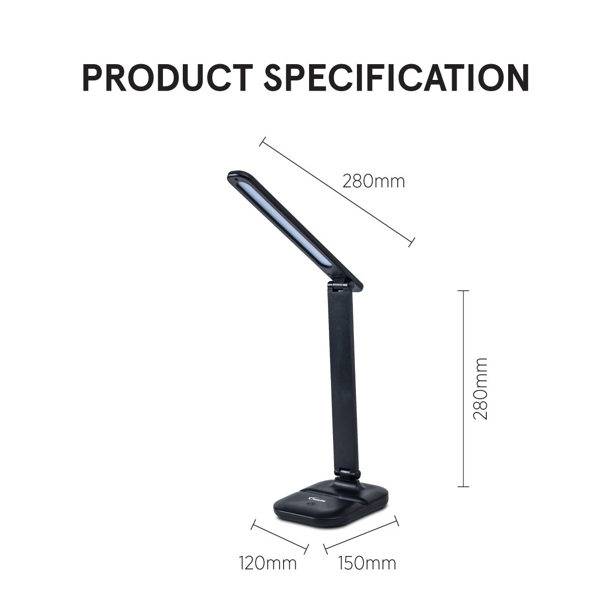 USB LED Desk Lamp, children learning Table Lamp (PP1302) Black