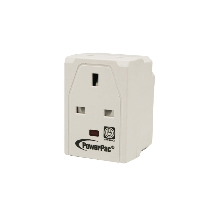 Adapter with 3-Pin Plug – 3-Way 3-Pin Sockets, Neon LED, PP144N
