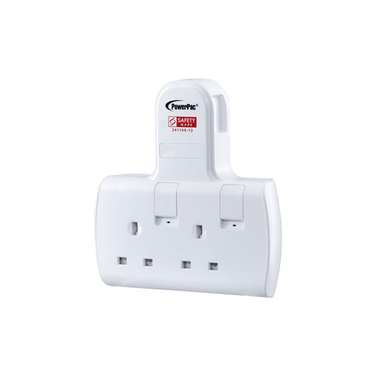Multi Plug Extension Adapter with 2 Way adapter, 2 Way Socket Adaptor (PP272WH)