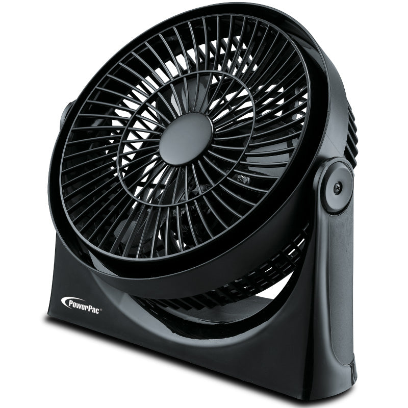 9" Air Circulator Fan – High Velocity, Powerful Airflow, Adjustable Tilt, Thermal Fuse Protection, 3-Speed, black, PP2809