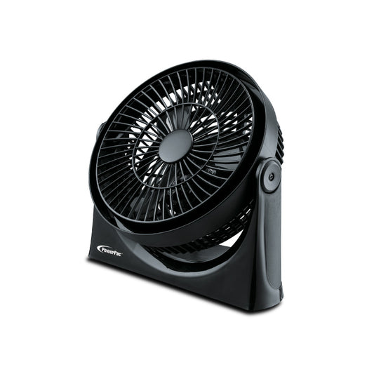 9" Air Circulator Fan – High Velocity, Powerful Airflow, Adjustable Tilt, Thermal Fuse Protection, 3-Speed, black, PP2809