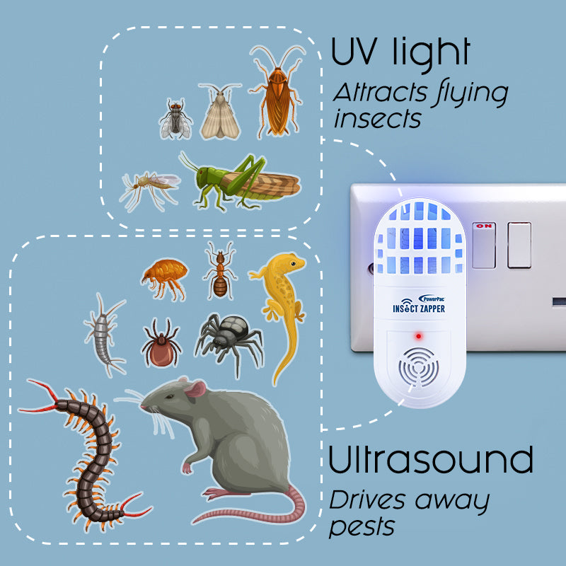 2in1 Mosquito Killer Ultrasonic insect Repellent Creepy-Crawlies, Mosquito Repellent (PP302)