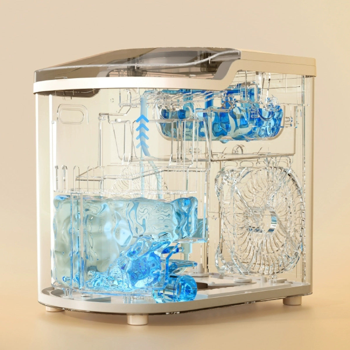 ICE Maker household mini round ice making machine timed ice making machine automatic cleaning (PP3508)