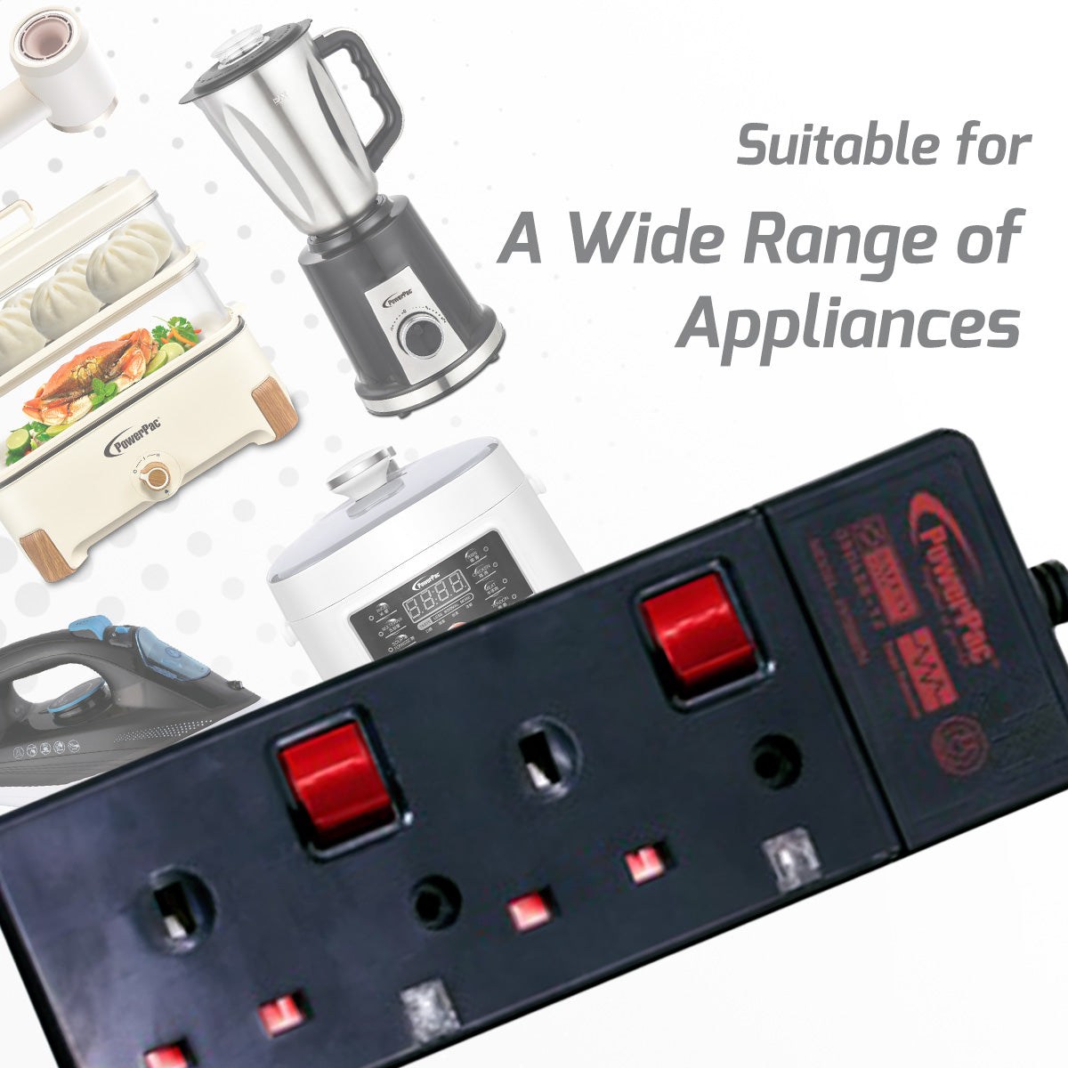 Extension Cord, Extension Socket, Power Cord, Power Extension 3 Meter (PP3882BK)