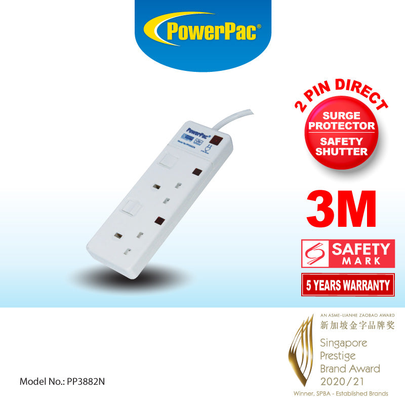 Extension Cord, Extension Socket, Power Cord 3 Meter 2 way (PP3882N)