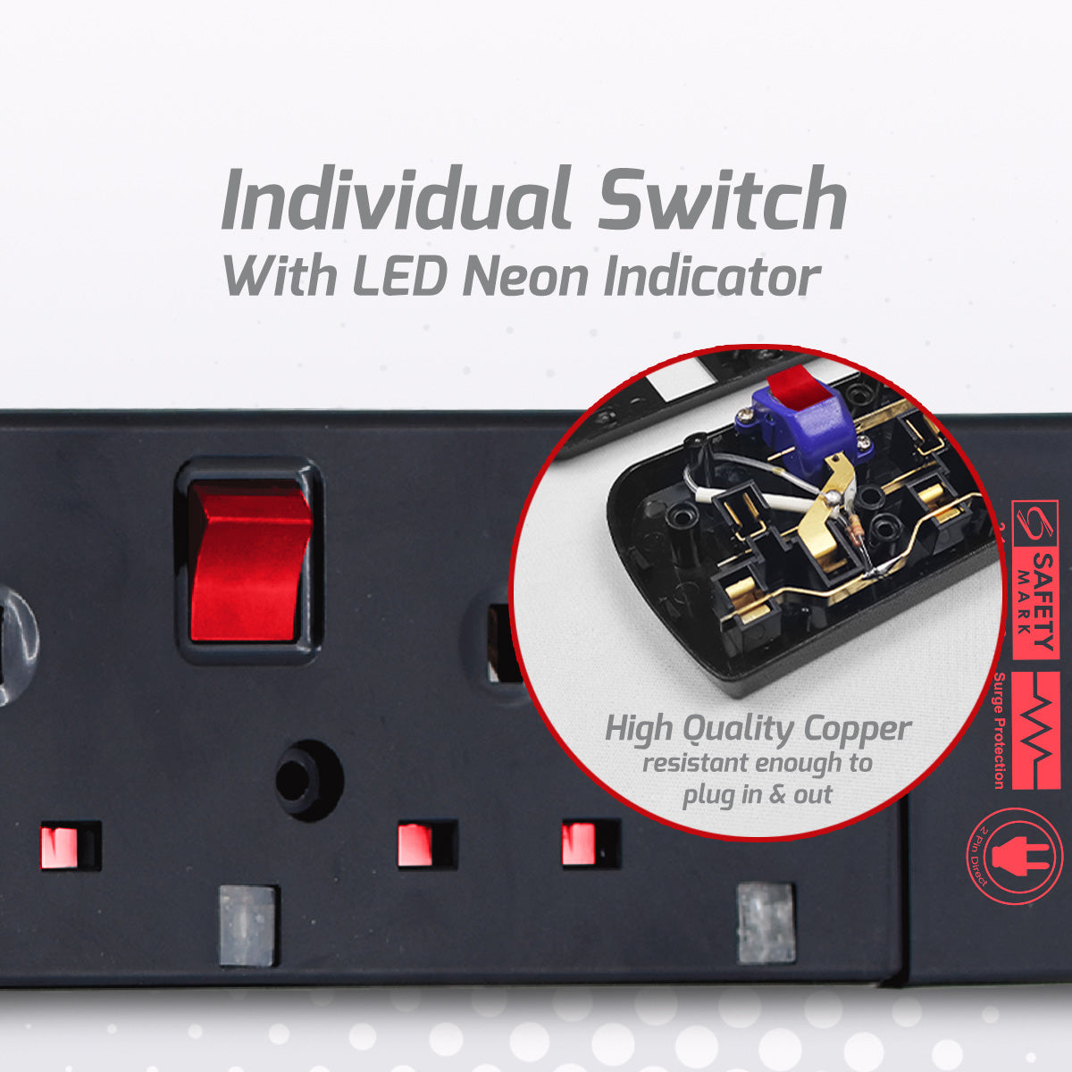 Extension Cord, Extension Socket, Power Cord, Power Extension 3 Meter (PP3883BK)