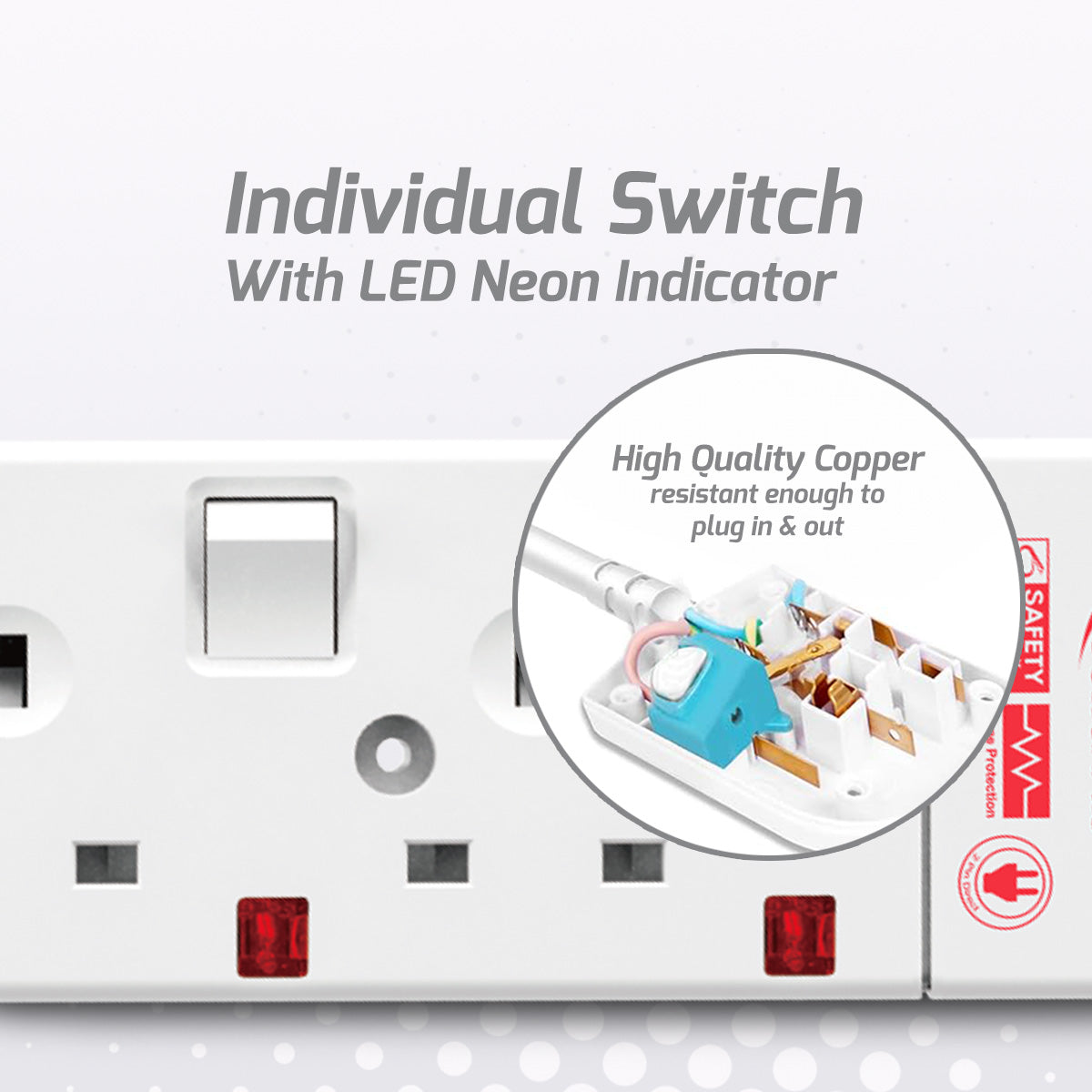 Extension Socket Extension Cord, Power Cord, Power Extension 3 way 3 meter (PP3883N)
