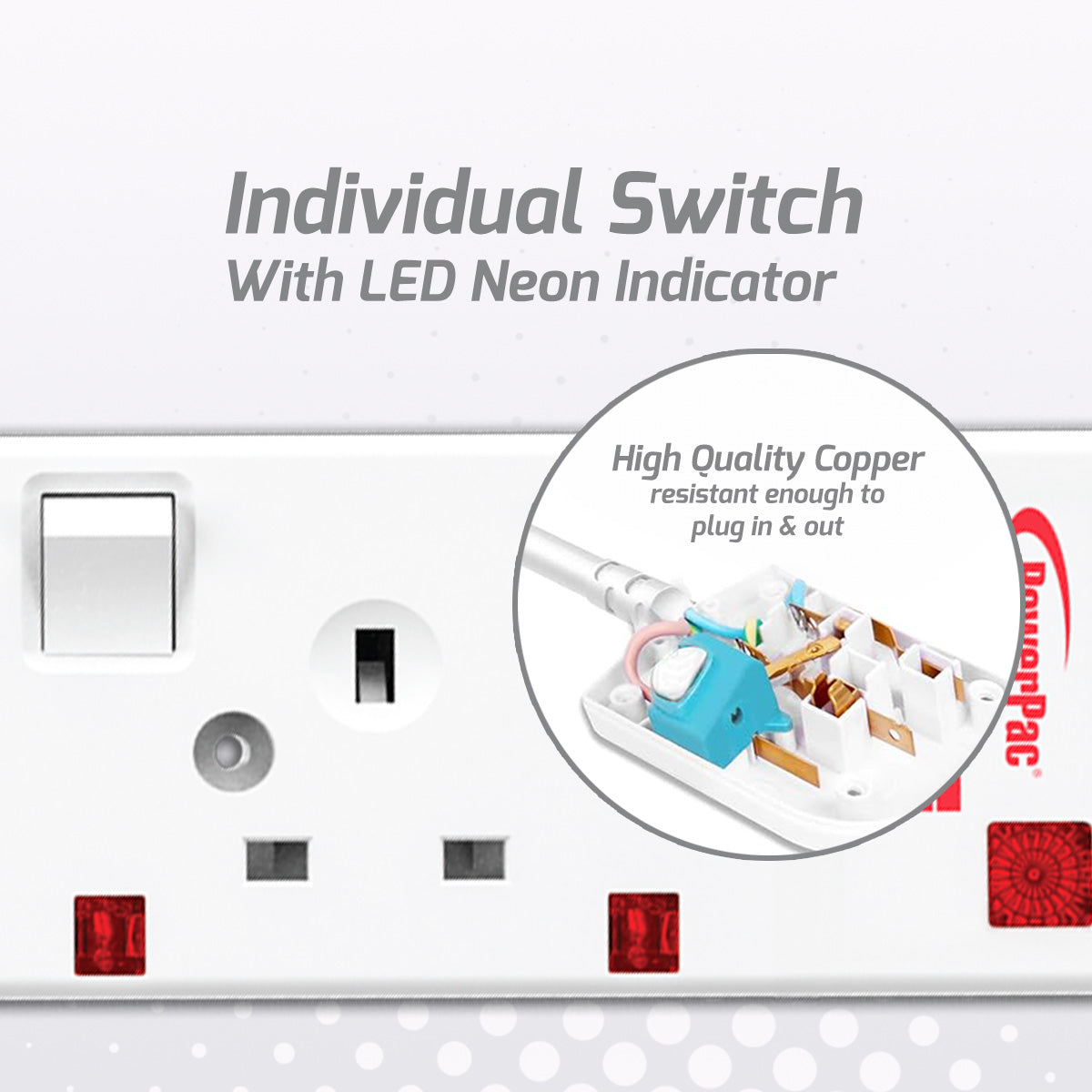 Extension Socket Extension Cord, Power Cord, Power Extension 4 way 3 metre (PP3884N)