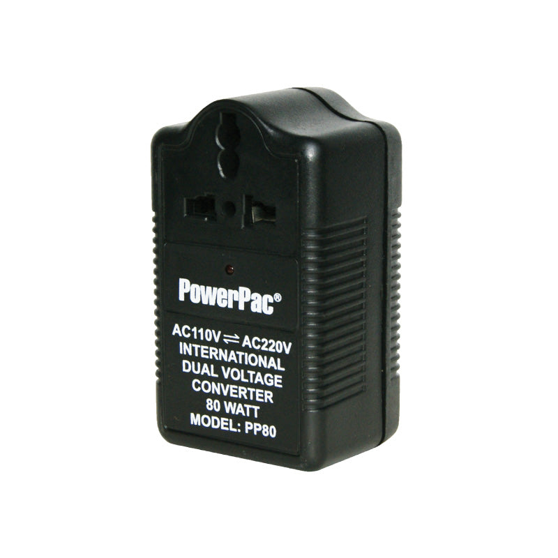 80W Step Up & Down Voltage Converter, Transformer, Travel Adapter, 110V / 220V (PP80)