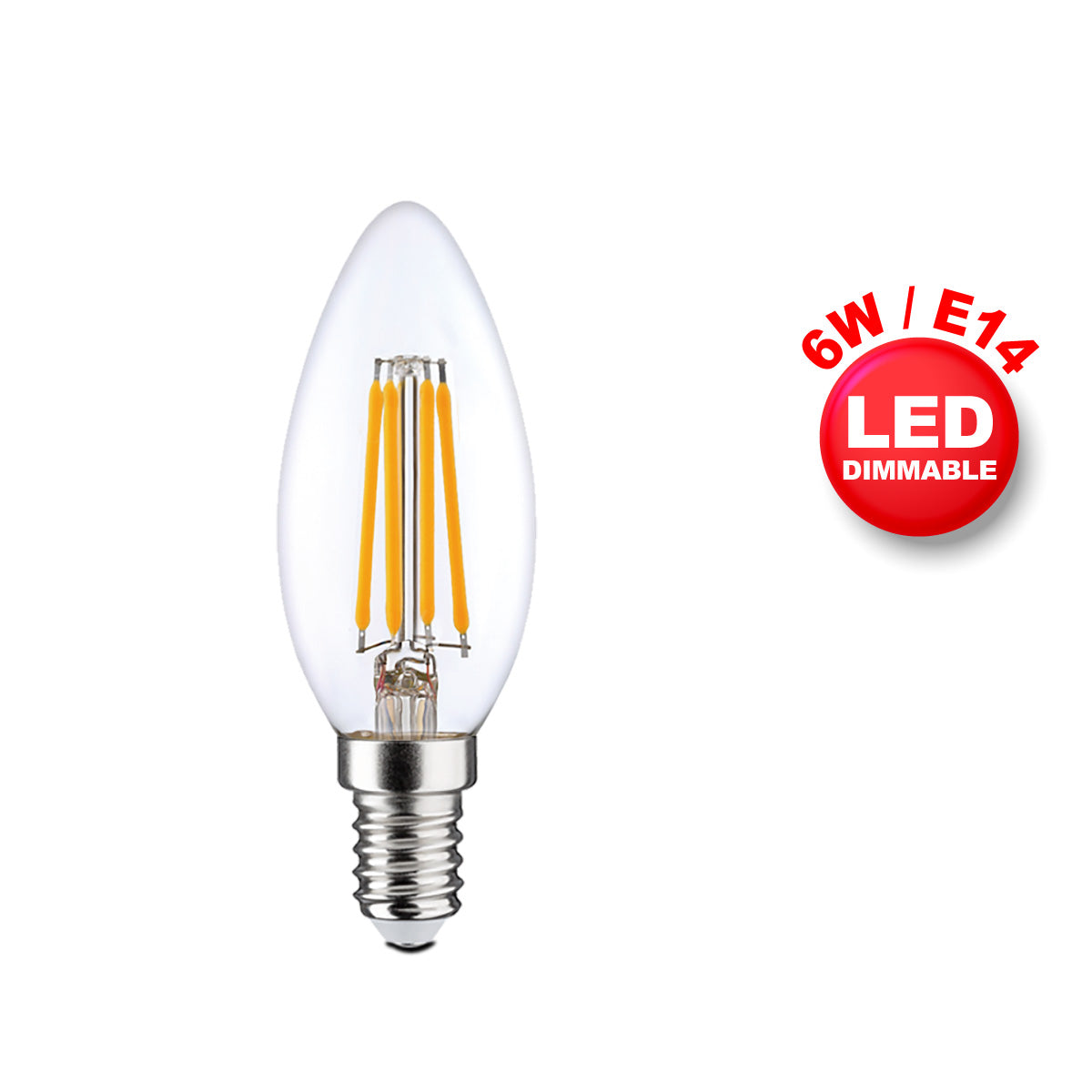 LED Bulb, Candle Bulb, LED Light 6W E14 Warm White (PP6025)