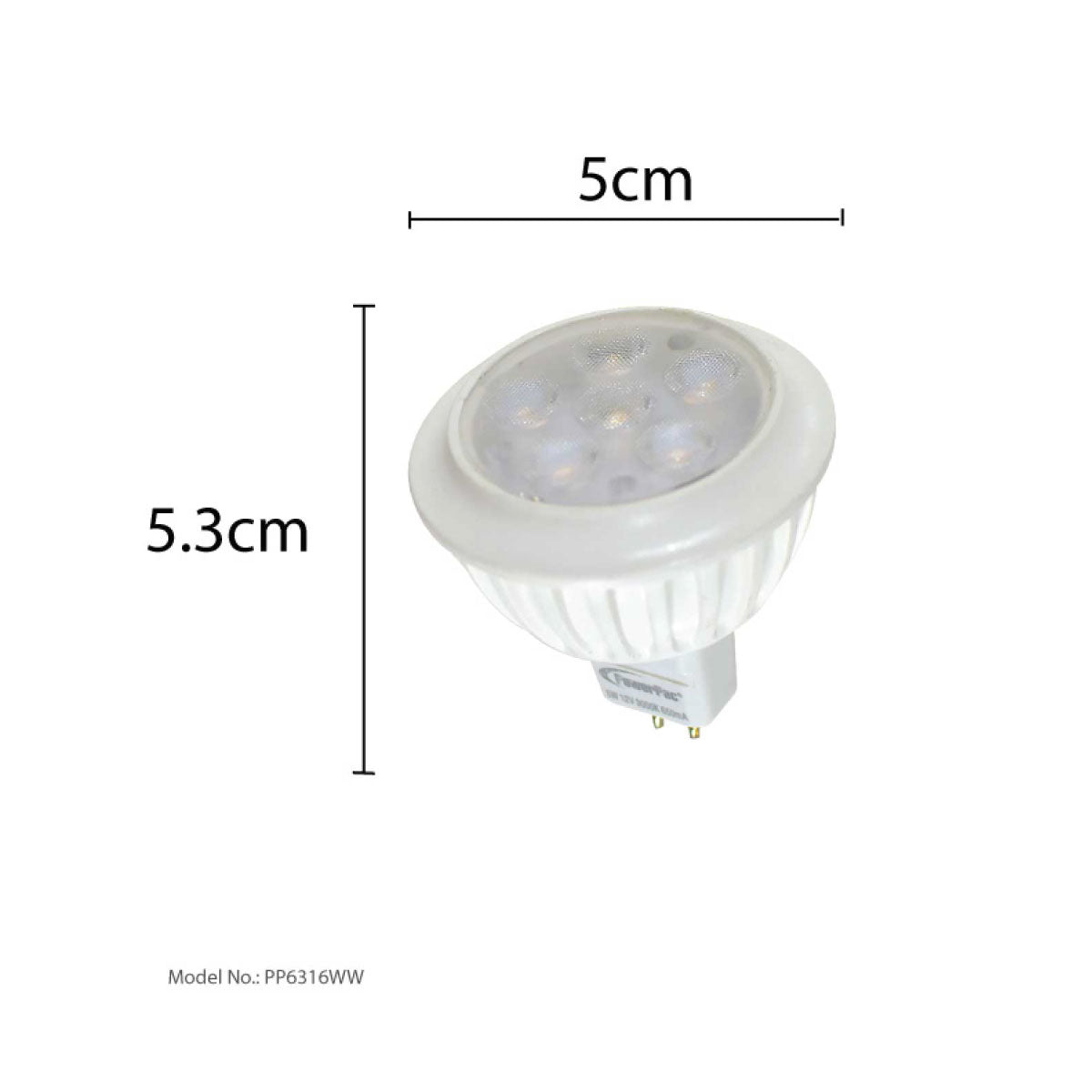 Halogen Bulb, LED Bulb 5W MR16 LED Warm White (PP6316WW)