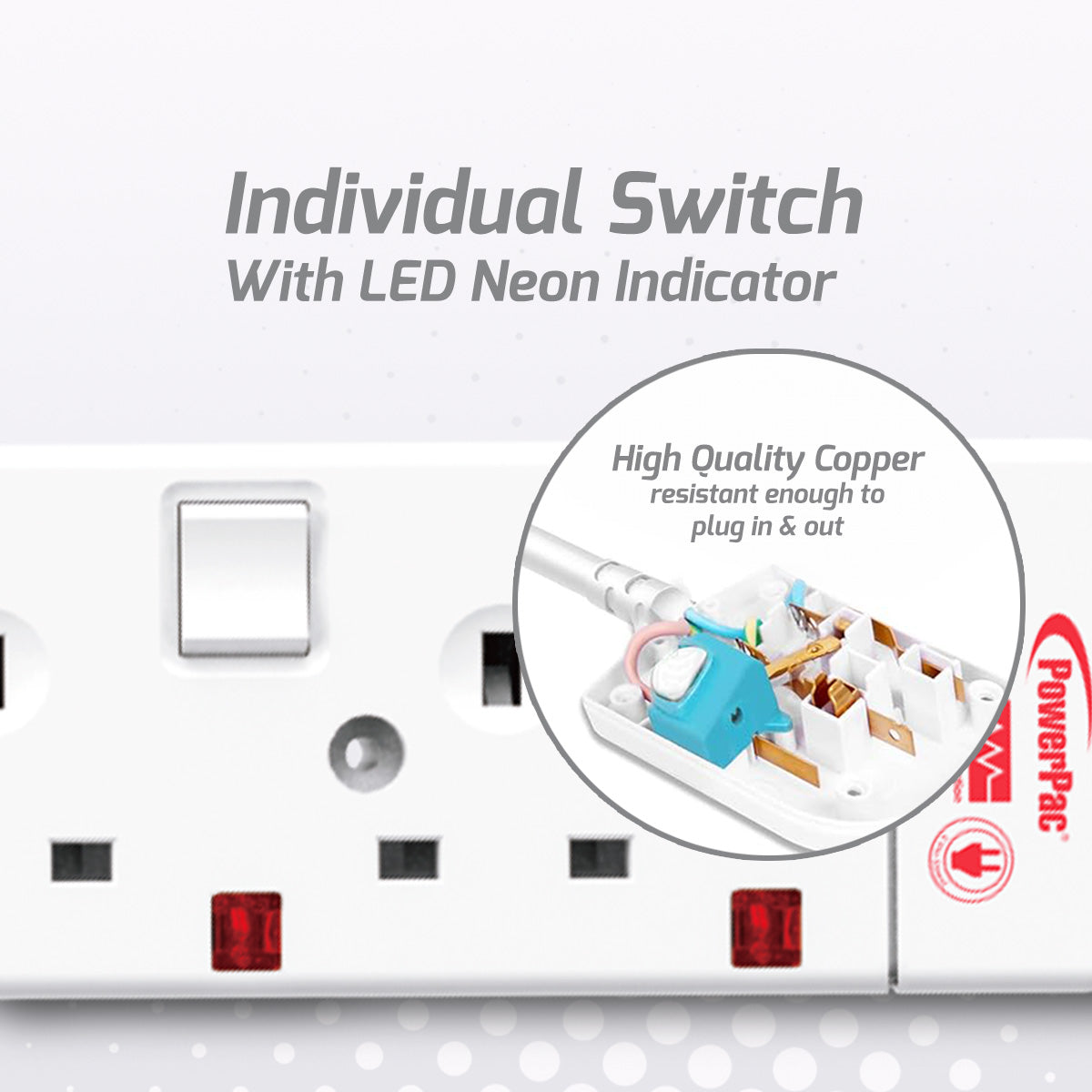 6 Metre 5 Way Extension Cord (PP6885N)