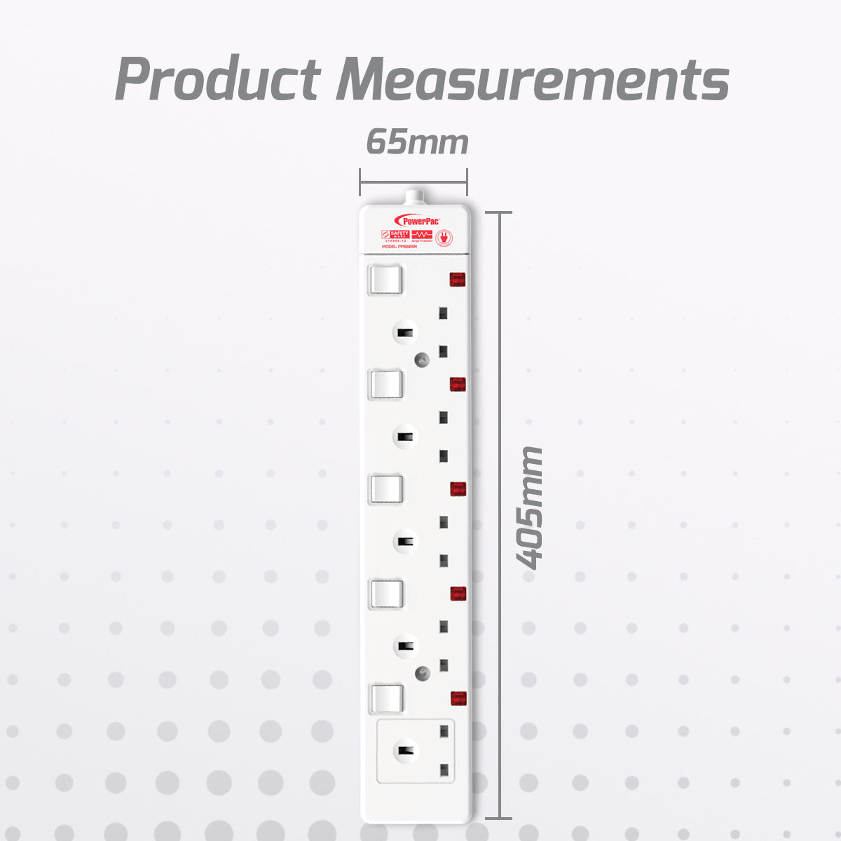 6 Metre 5 Way Extension Cord (PP6885N)