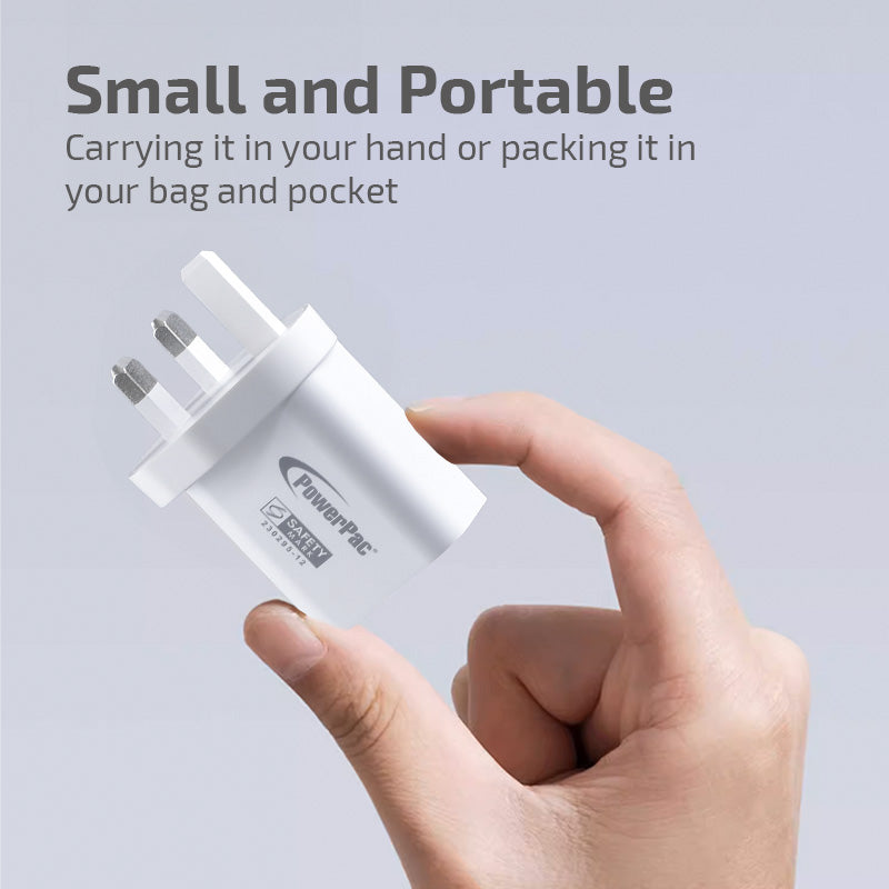USB Smart Charger - 2 USB-A, Dual Voltage 100-240 AC, 17W, PP7985WH