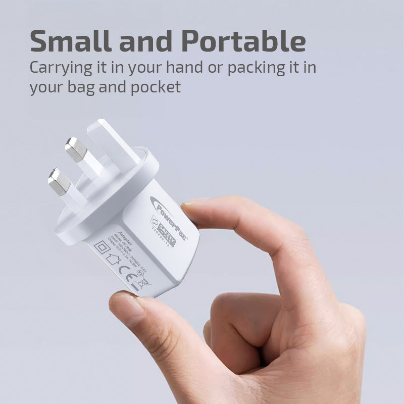 USB Smart Charger - USB-A, Dual Voltage 100-240 AC, 12W, PP7986ABK