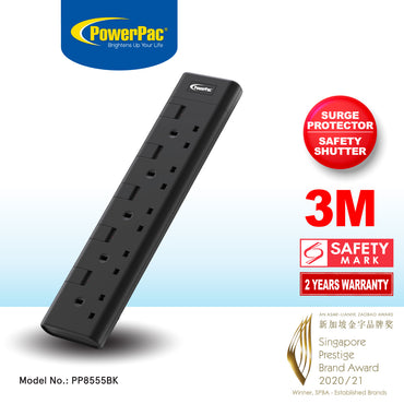 Extension Cord, Extension Socket, Power Cord, Power Extension 3 Meter (PP8555BK)