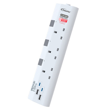 PowerPac Extension Cord, Extension Socket 3 Metre 3 way with 2xUSB-A & 2xUSB-C Charger (PP9223U)