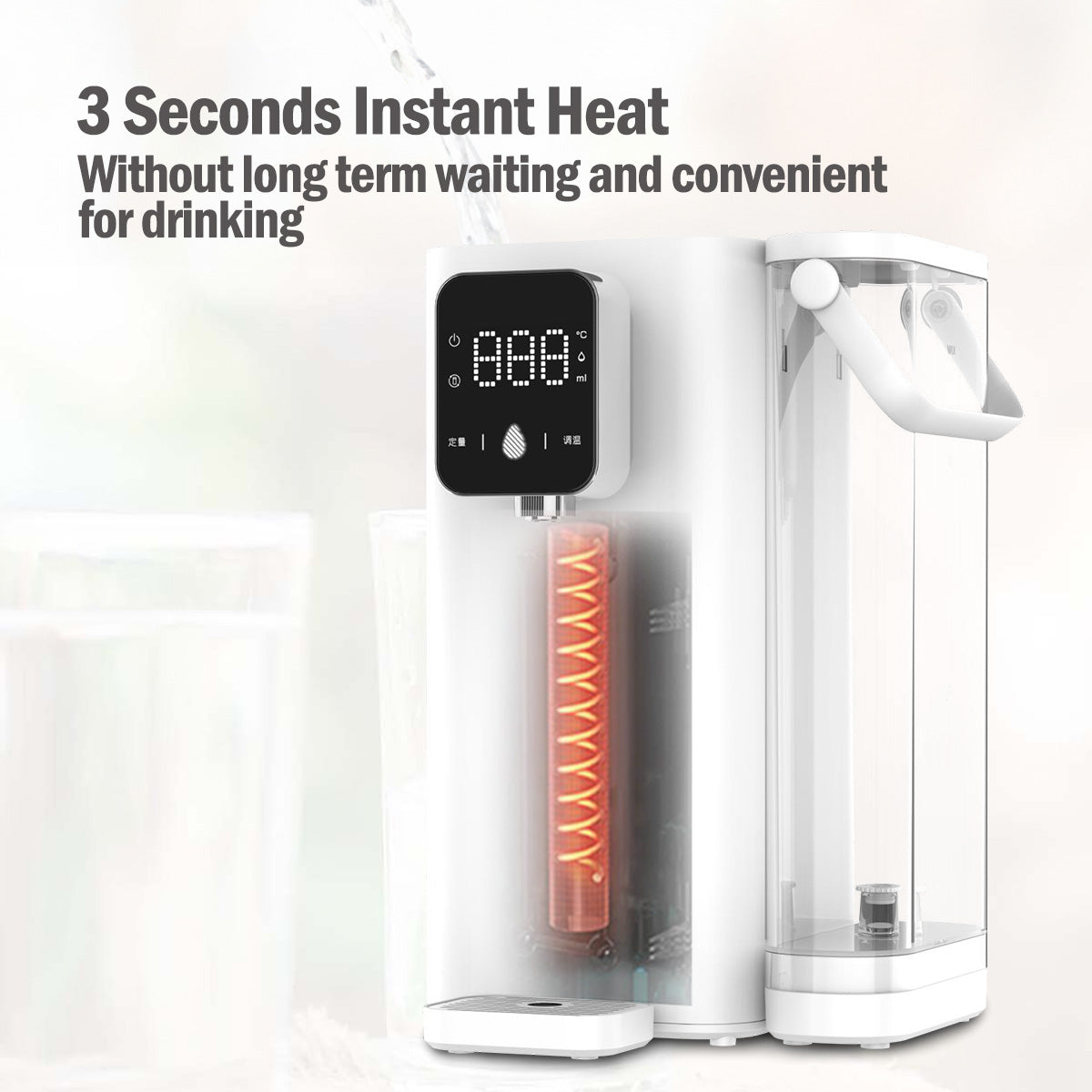 2.5L Instant Water Dispenser Hot & Room Temperature, 5 Temperature, Water Filters (PPA70/1)