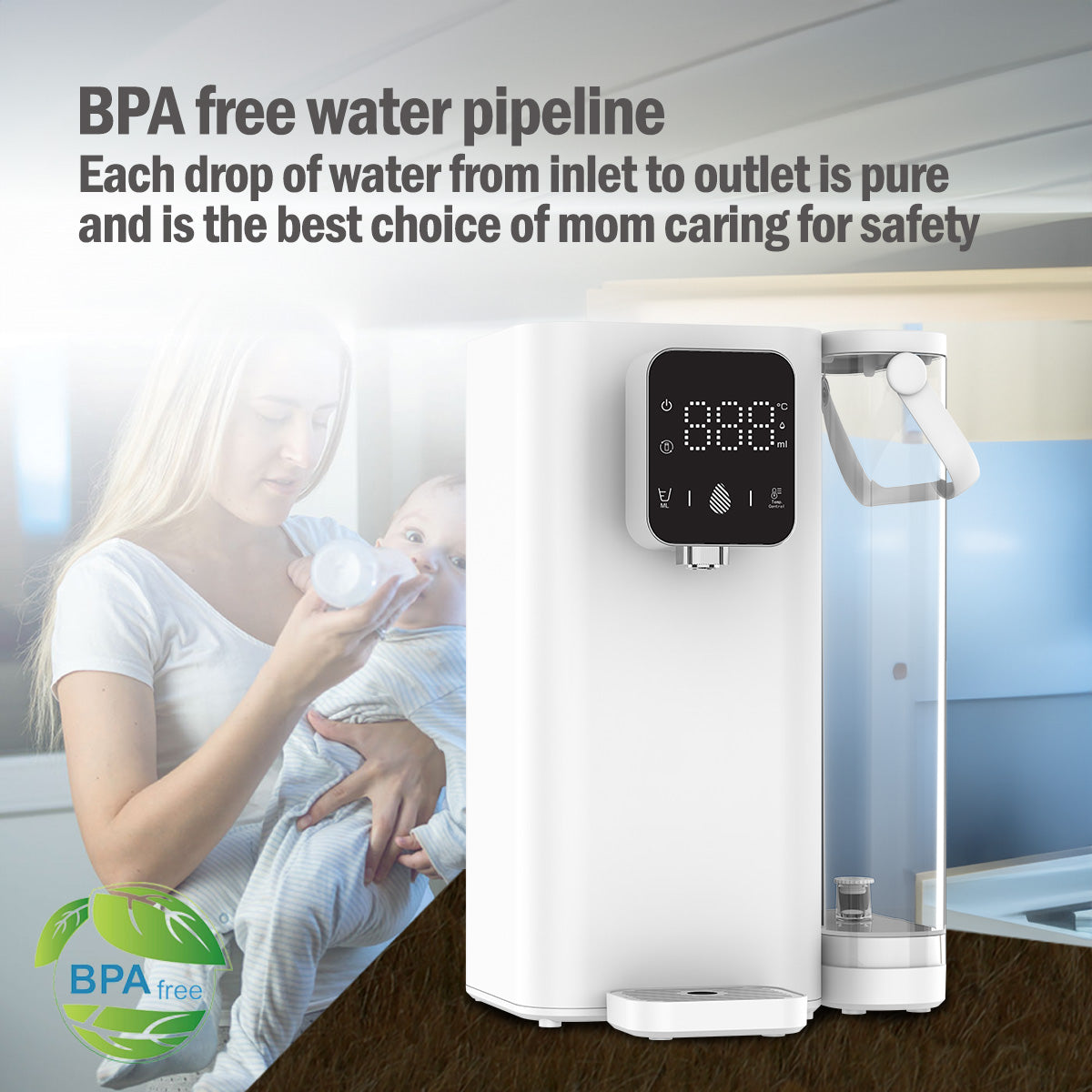 2.5L Instant Water Dispenser Hot & Room Temperature, 5 Temperature, Water Filters (PPA70/1)