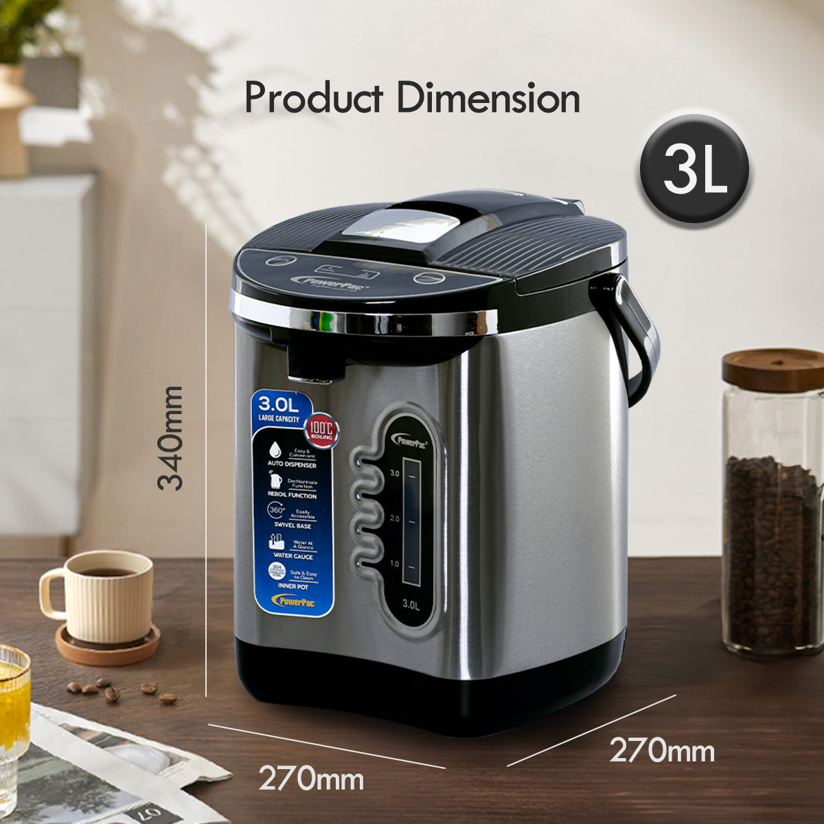 3L Electric Airpot, Instant Hot Water Dispenser(PPA70/3)