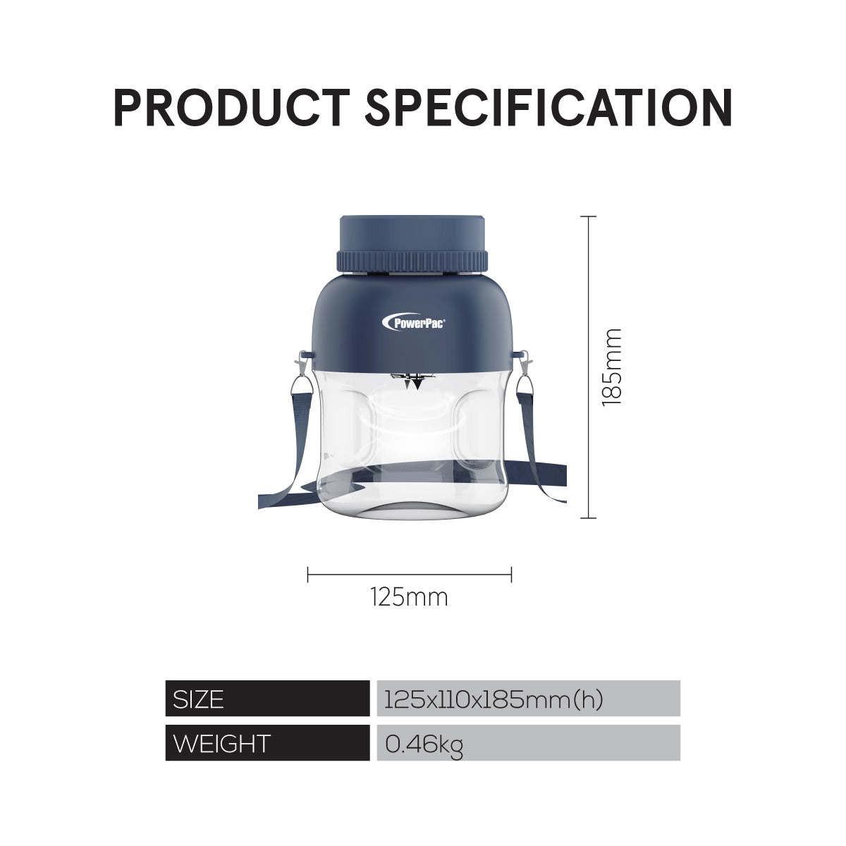 USB Portable Juice Blender, Travel Cup Blender, Smoothie Fruit Juicer, 500ml (PPBL333)NB