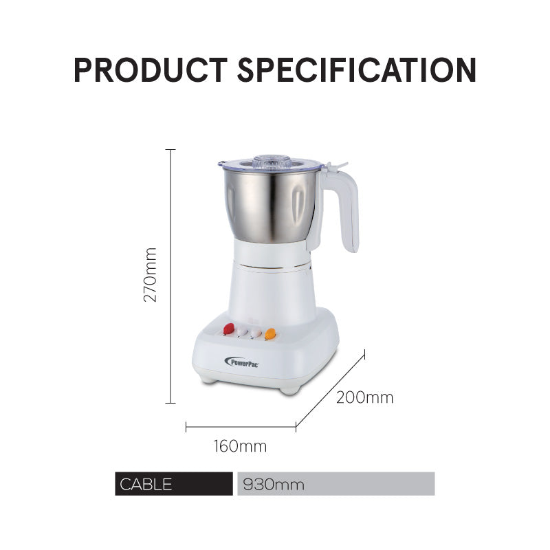 PowerPac Multi Grinder Coffee &amp; Spice (PPBL342)