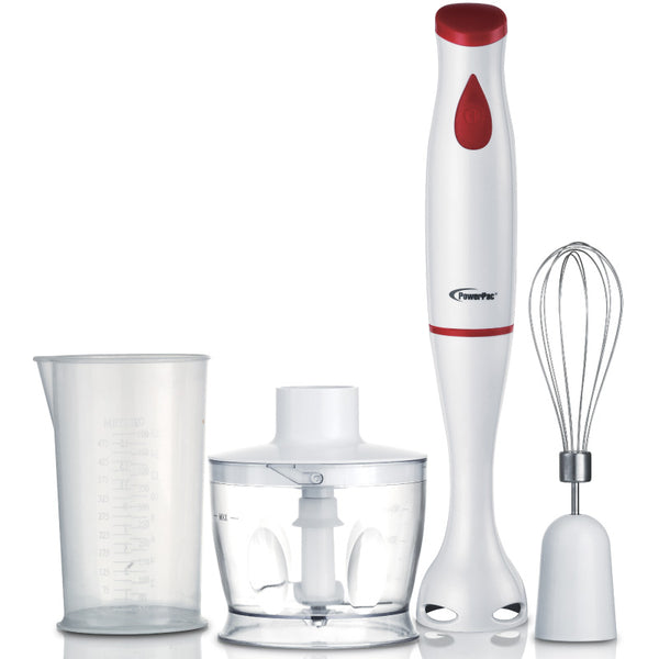 4in1 Hand Blender Set with Stainless Steel Blade 600W (PPBL393) - PowerPacSG