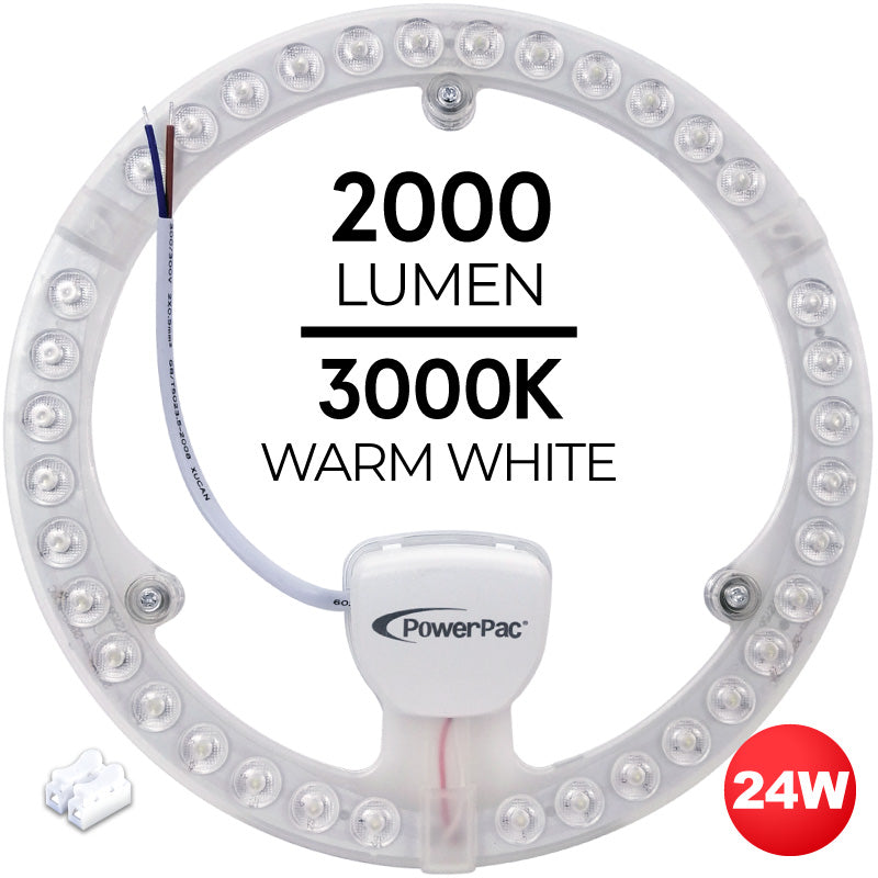 LED Ceiling Lamp, Round Light, Circular Tube 24 Watts Warm white (PPC240WW)