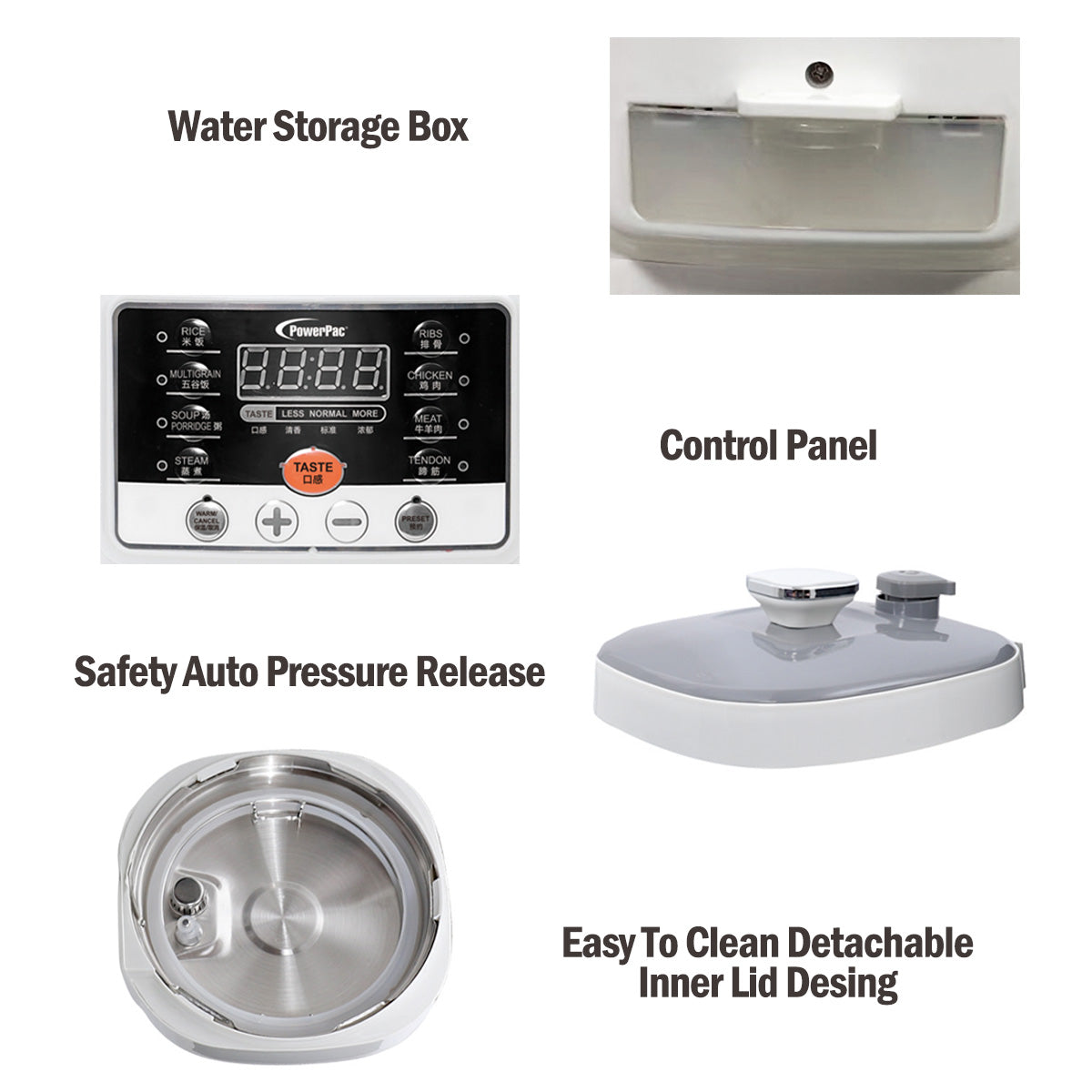 2.5L Electric Pressure Cooker, 7 Safety Features & Multi Preset Functions (PPC295)