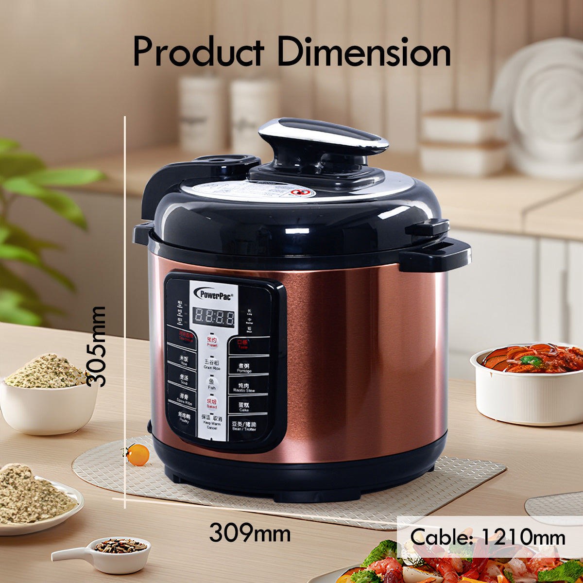 Pressure Cooker Electric With Stainless Steel Pot 4L (PPC411+SSPOT)