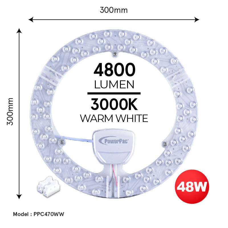 LED Ceiling light Ceiling Lamp, Round Light 47 Watts Warm white (PPC470WW)