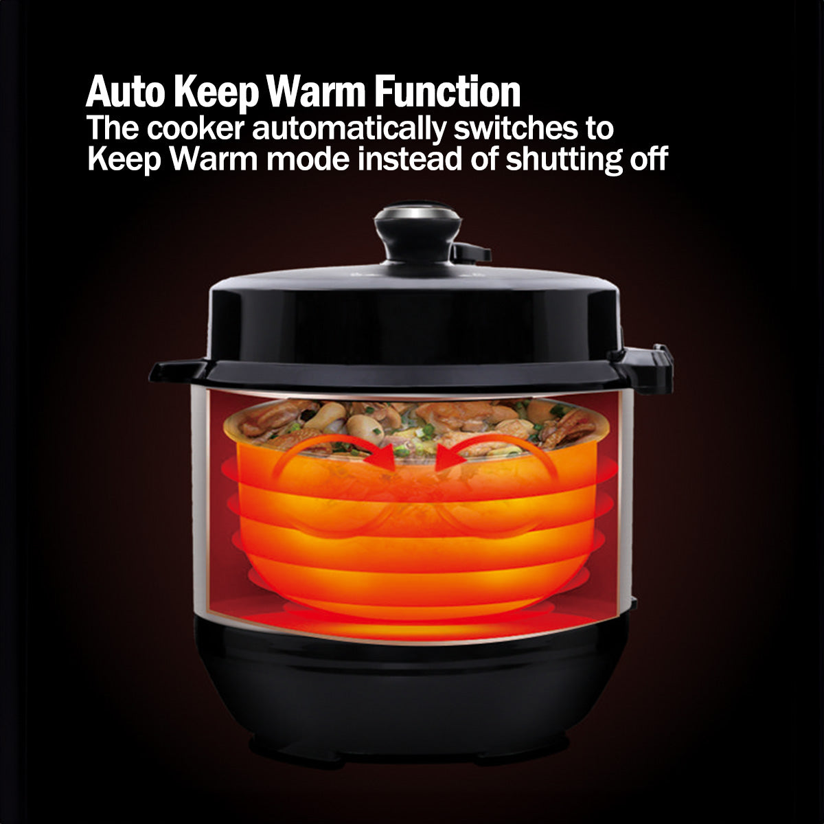 6.0L Electric Pressure Cooker, 7 Safety Features & Multi Preset Functions (PPC622)