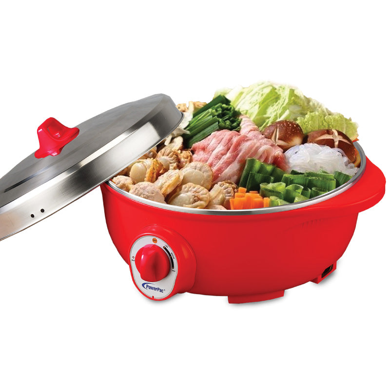 3.5L Electric Wok & Steamboat with 304 S/Steel Inner Pot (PPEC811+Steamer)