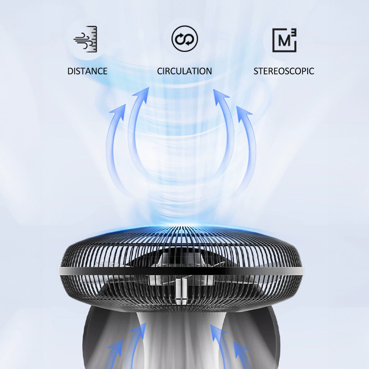 16" Stand Fan – Metal Blades, Powerful Airflow, Adjustable Tilt & Height, Oscillation, Timer, 3-Speed, black, PPFS616